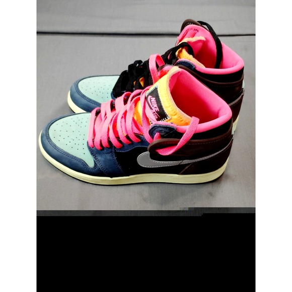 EUC-Air Jordan 1 Mid SE 575441‑201 Youth 6/WM 7.5 Armory Navy Archaeo Brown Pink main image 8
